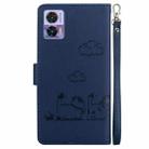 For Motorola Edge 30 Neo / 30 Lite Cute Cats RFID Leather Phone Case(Blue) - 3