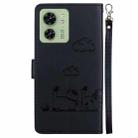 For Motorola Edge 40 Cute Cats RFID Leather Phone Case(Black) - 3