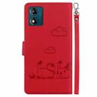 For Motorola Moto E13 Cute Cats RFID Leather Phone Case(Red) - 3