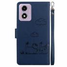 For Motorola Moto G04s / E14 Cute Cats RFID Leather Phone Case(Blue) - 3