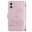 For Motorola Moto G13 / G23 / G53 Cute Cats RFID Leather Phone Case(Rose Gold) - 3