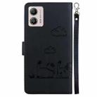 For Motorola Moto G13 / G23 / G53 Cute Cats RFID Leather Phone Case(Black) - 3