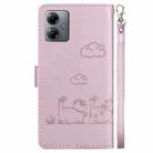 For Motorola Moto G14 Cute Cats RFID Leather Phone Case(Rose Gold) - 3