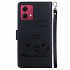 For Motorola Moto G84 Cute Cats RFID Leather Phone Case(Black) - 3