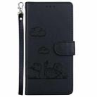 For Motorola Moto G85 Cute Cats RFID Leather Phone Case(Black) - 2