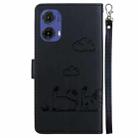 For Motorola Moto G85 Cute Cats RFID Leather Phone Case(Black) - 3