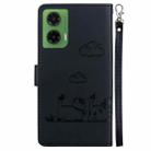 For Motorola Moto G35 Cute Cats RFID Leather Phone Case(Black) - 3