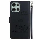 For Motorola Moto G75 5G Cute Cats RFID Leather Phone Case(Black) - 3