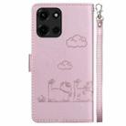 For Motorola Moto G 5G 2025 Cute Cats RFID Leather Phone Case(Rose Gold) - 3