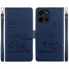 For Motorola Moto G 5G 2025 Cute Cats RFID Leather Phone Case(Blue) - 1