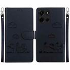 For Motorola Moto G 5G 2025 Cute Cats RFID Leather Phone Case(Black) - 1