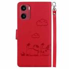 For Motorola Moto G05 / E15 Cute Cats RFID Leather Phone Case(Red) - 3