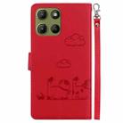 For Motorola Moto G15 Cute Cats RFID Leather Phone Case(Red) - 3