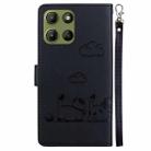 For Motorola Moto G15 Cute Cats RFID Leather Phone Case(Black) - 3