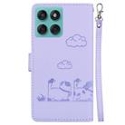 For Motorola Edge 60 Fusion / Edge 5G 2025 Cute Cats RFID Leather Phone Case(Purple) - 3