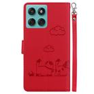 For Motorola Edge 60 Fusion / Edge 5G 2025 Cute Cats RFID Leather Phone Case(Red) - 3