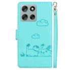 For Motorola Moto G56 5G / G66j 5G / G66y 5G Cute Cats RFID Leather Phone Case(Green) - 3