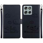For Motorola Moto G56 5G / G66j 5G / G66y 5G Cute Cats RFID Leather Phone Case(Black) - 1