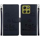 For Motorola Moto G86 5G Cute Cats RFID Leather Phone Case(Black) - 1