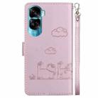 For Honor 90 Lite Cute Cats RFID Leather Phone Case(Rose Gold) - 3