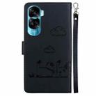 For Honor 90 Lite Cute Cats RFID Leather Phone Case(Black) - 3