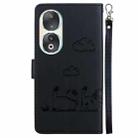 For Honor 90 Cute Cats RFID Leather Phone Case(Black) - 3