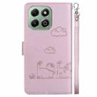 For Honor X6b Cute Cats RFID Leather Phone Case(Rose Gold) - 3