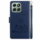 For Honor X6b Cute Cats RFID Leather Phone Case(Blue) - 3