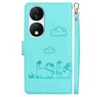 For Honor X7b / Play 50 Plus Cute Cats RFID Leather Phone Case(Green) - 3