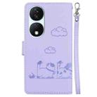 For Honor X7b / Play 50 Plus Cute Cats RFID Leather Phone Case(Purple) - 3