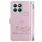 For Honor X8b Cute Cats RFID Leather Phone Case(Rose Gold) - 3