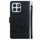 For Honor X8b Cute Cats RFID Leather Phone Case(Black) - 3