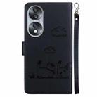 For Honor 70 Cute Cats RFID Leather Phone Case(Black) - 3