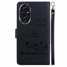 For Honor 200 5G Cute Cats RFID Leather Phone Case(Black) - 3