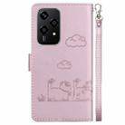 For Honor 200 Lite Global Cute Cats RFID Leather Phone Case(Rose Gold) - 3