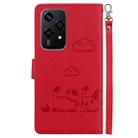 For Honor 200 Lite Global Cute Cats RFID Leather Phone Case(Red) - 3