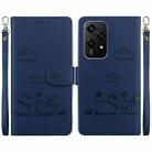 For Honor 200 Lite Global Cute Cats RFID Leather Phone Case(Blue) - 1