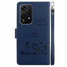 For Honor 200 Lite Global Cute Cats RFID Leather Phone Case(Blue) - 3