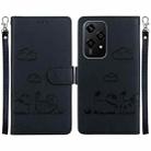 For Honor 200 Lite Global Cute Cats RFID Leather Phone Case(Black) - 1