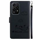 For Honor 200 Lite Global Cute Cats RFID Leather Phone Case(Black) - 3