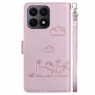 For Honor X8a Cute Cats RFID Leather Phone Case(Rose Gold) - 3