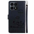 For Honor X8a Cute Cats RFID Leather Phone Case(Black) - 3