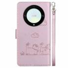 For Honor X9a Cute Cats RFID Leather Phone Case(Rose Gold) - 3