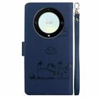 For Honor X9a Cute Cats RFID Leather Phone Case(Blue) - 3