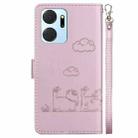 For Honor X7a Cute Cats RFID Leather Phone Case(Rose Gold) - 3