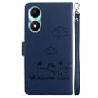 For Honor X5 Plus / Play 40C Cute Cats RFID Leather Phone Case(Blue) - 3