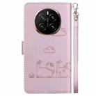 For Honor Magic7 Cute Cats RFID Leather Phone Case(Rose Gold) - 3