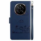 For Honor Magic7 Cute Cats RFID Leather Phone Case(Blue) - 3