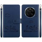 For Honor Magic7 Pro Cute Cats RFID Leather Phone Case(Blue) - 1