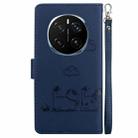 For Honor Magic7 Pro Cute Cats RFID Leather Phone Case(Blue) - 3